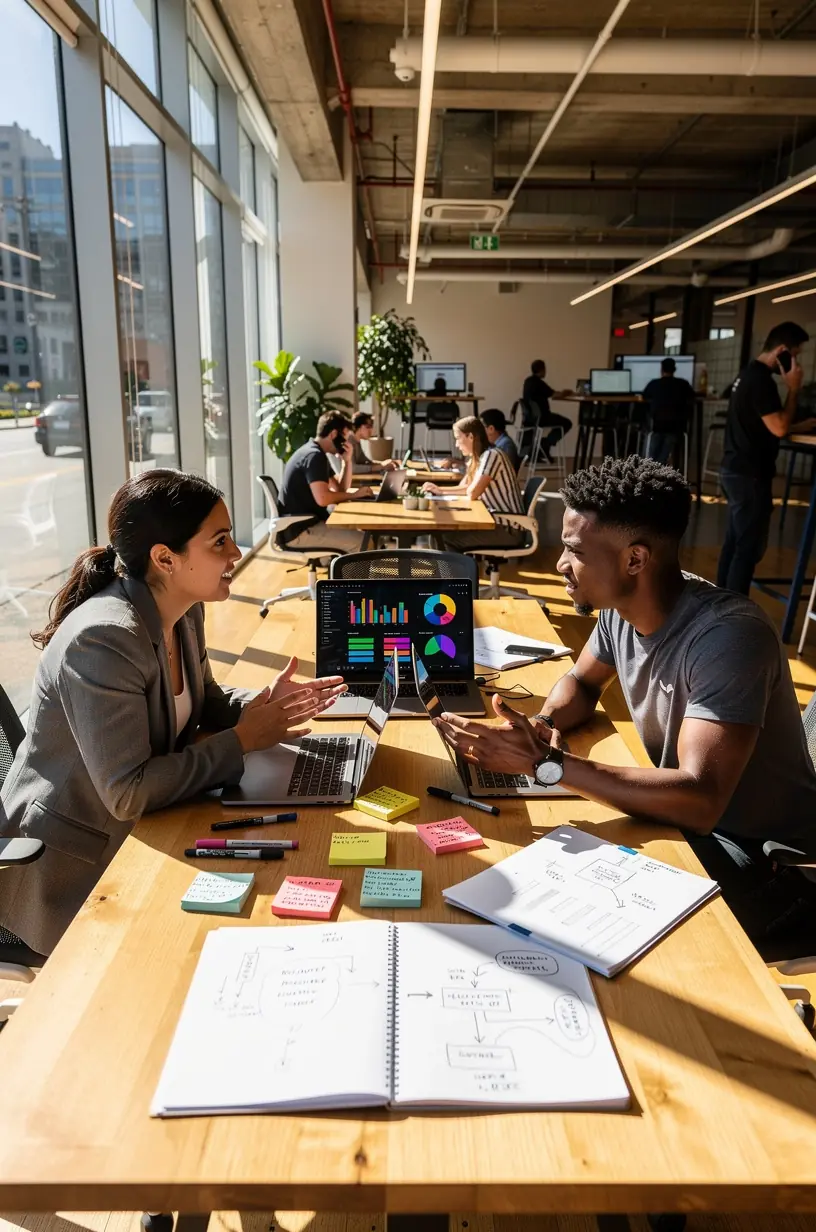 Autonomous vehicles on city streets showcasing future technology